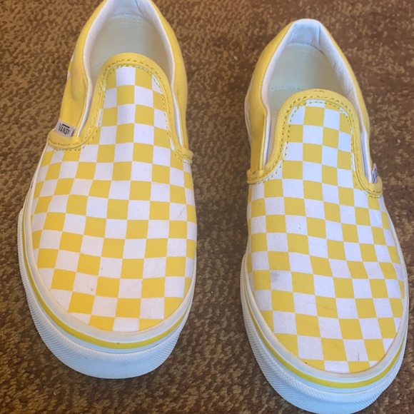 Vans Shoes Yellow Checkered Vans Poshmark